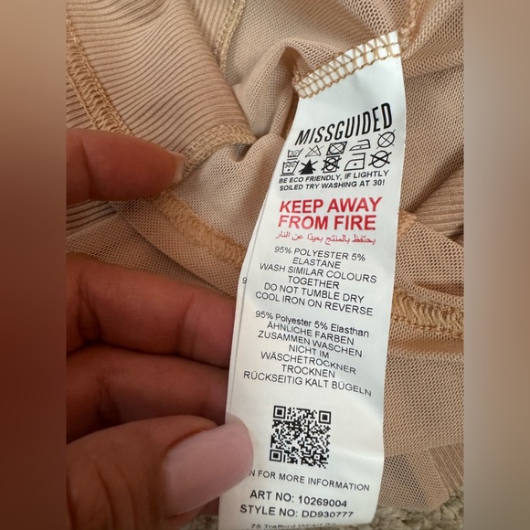 MISSGUIDED Sheer Mesh Asymmetric Neckline Long Sleeves Ruched Maxi Dress S8. E76 - Picture 14 of 15